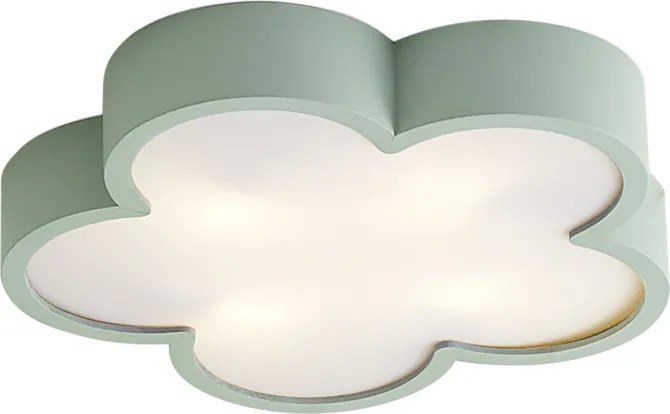 Kinder plafondlamp groen met wit - Lucille