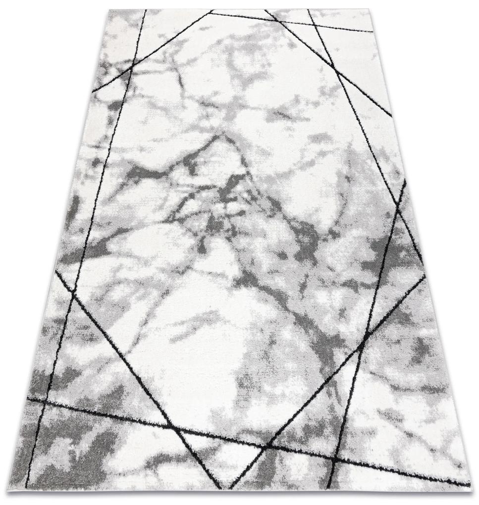 Tapijt modern COZY Lina, geometrisch , marmer - Structureel,  twee poolhoogte , grijs