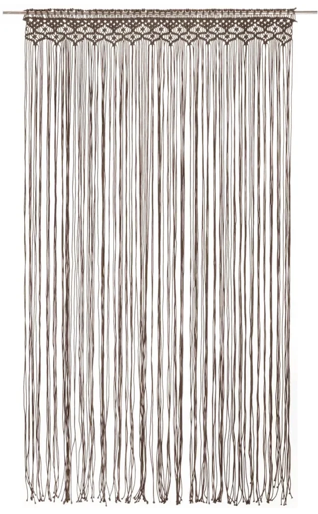 vidaXL Gordijn macramé 140x240 cm katoen taupe