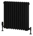 Eastbrook Rivassa 3 koloms radiator 60x60cm staal 1060W zwart mat