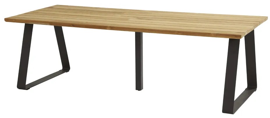 Taste by 4 Seasons Basso RVS tafel met teak blad 240 x 100 cm *showroommodel Tuintafel houtkleur weerbestendig