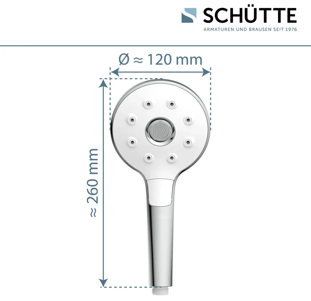 Schutte Peruzzi handdouche 3 standen chroom