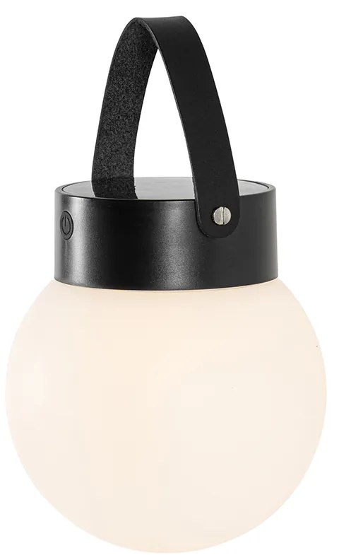 Buiten hanglamp zwart incl. LED 3-staps dimbaar solar - Cornelia