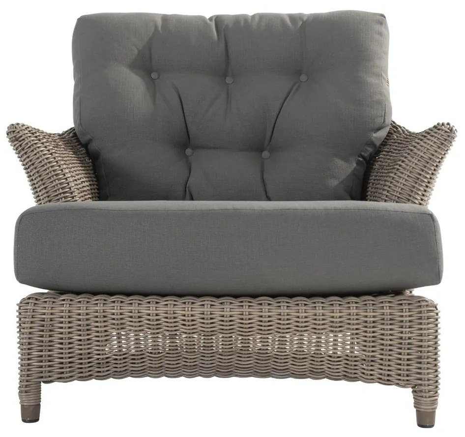 4 Seasons Outdoor Valentine loungestoel pure *showroommodel    antraciet weerbestendig