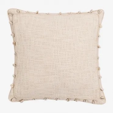 Vierkant Katoenen Kussen (45x45 Cm) Agibe Beige – Crème - Sklum