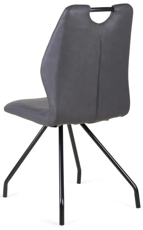 Eetkamerstoel - Carlos - leer Vintage zwart