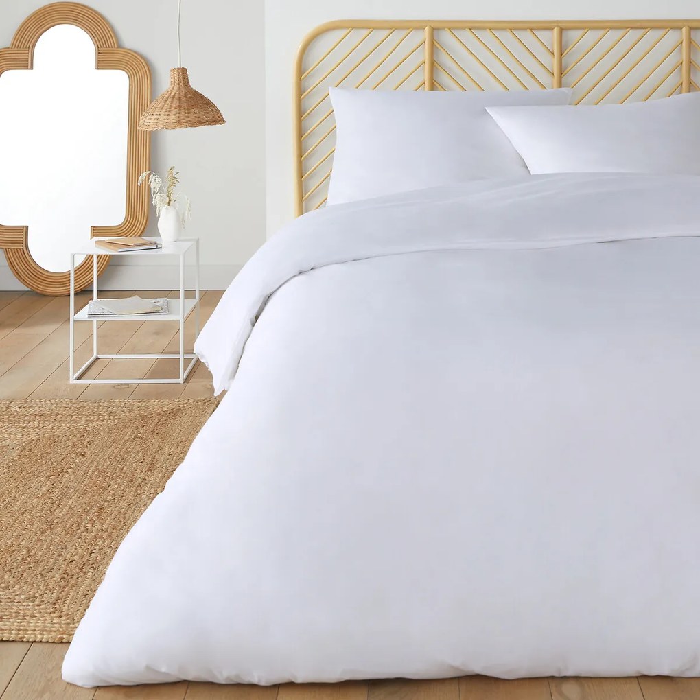 Bedset in recycled microvezel, rechthoekige kussensloop