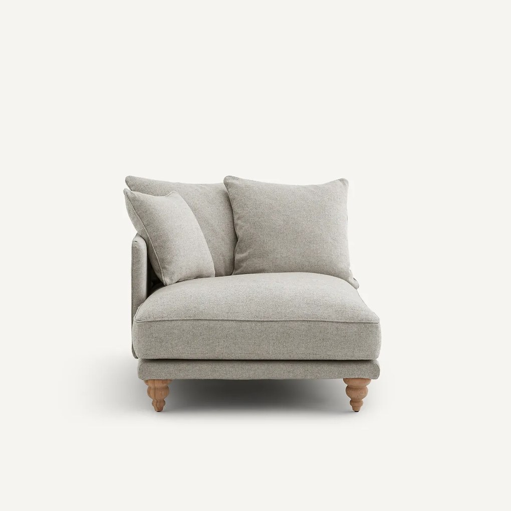 Longchair van gestructureerd viscose en linnen, LAZARE