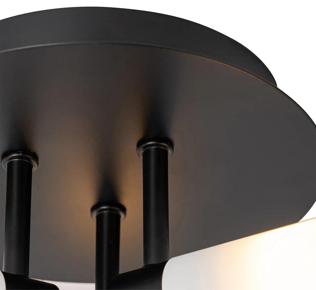 Moderne badkamer plafondlamp zwart 3-lichts IP44 - Bath Modern G9 IP44 rond Lamp
