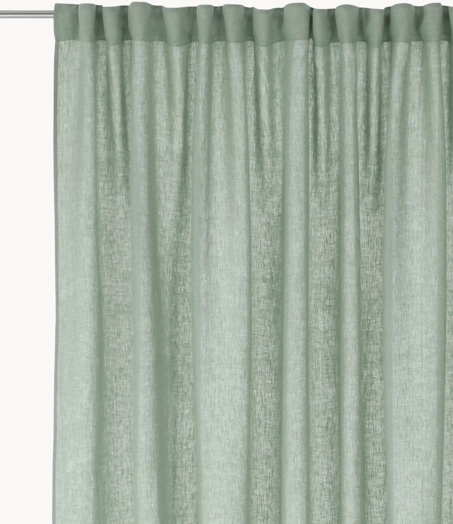 Linnen lichtdoorlatend multibandgordijn Malva, B 270 cm