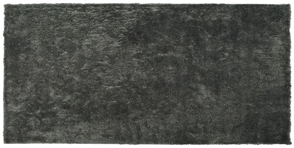 Vloerkleed donkergrijs 80 x 150 cm EVREN Beliani