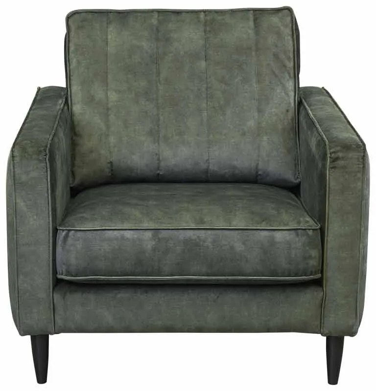 Fauteuil - Linje - velours Adore groen 156