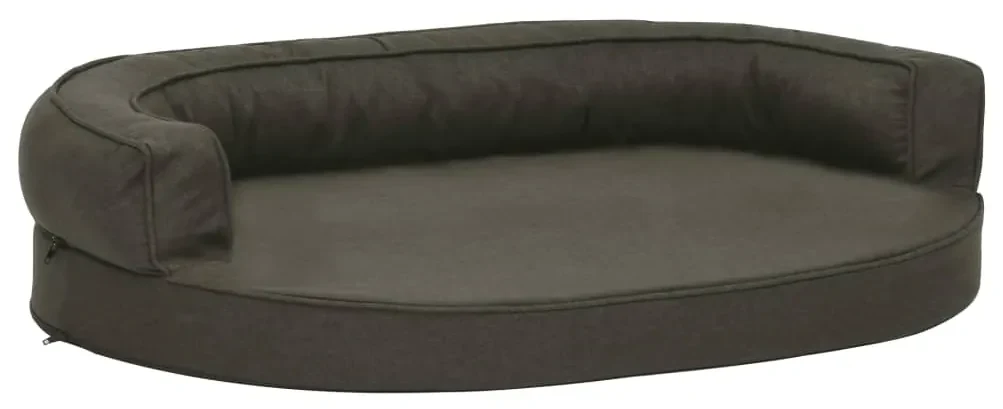 vidaXL Hondenbed ergonomisch linnen-look 90x42 cm donkergrijs