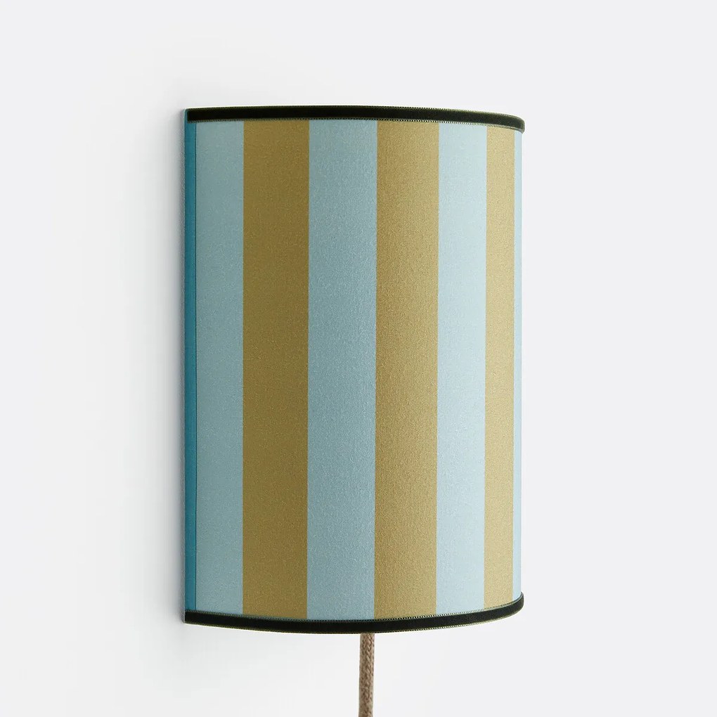 Wandlamp, van gestreept katoen en fluweel, STRIA