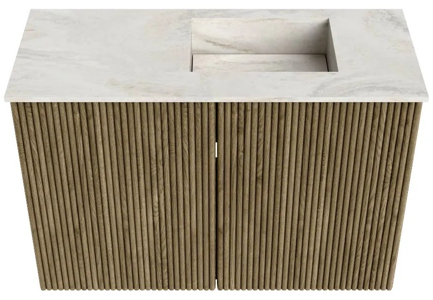 Mondiaz Joya DLux 60cm toiletmeubel dusk met wastafel faye rechts 1 kraangat ostra