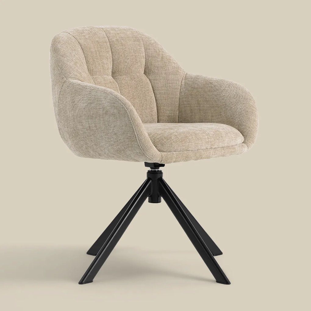 Draaibare Eetkamerstoel Beige