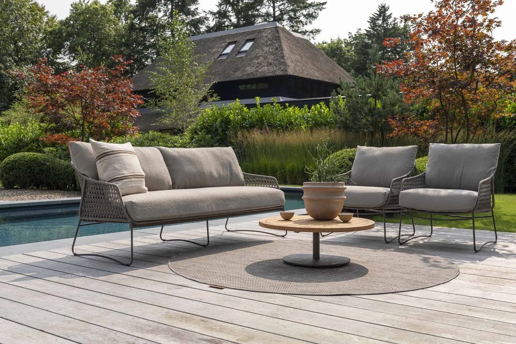 4 Seasons Outdoor Moretti 3-zits loungebank terre SALE Loungebank bruin weerbestendig