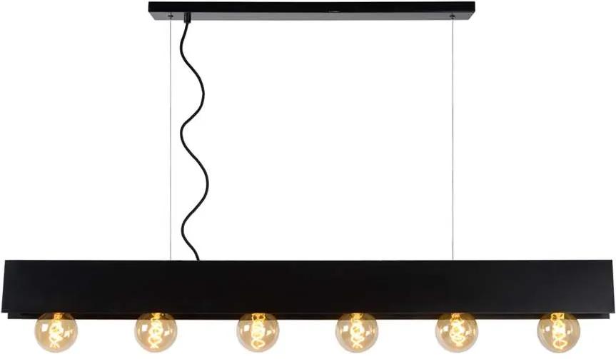 Lucide hanglamp Surtus - zwart - 134x7x130 cm - Leen Bakker
