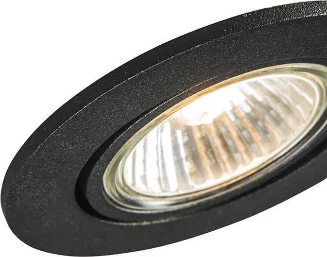 Smart inbouwspot zwart kantelbaar incl. Wifi GU10 - Cisco