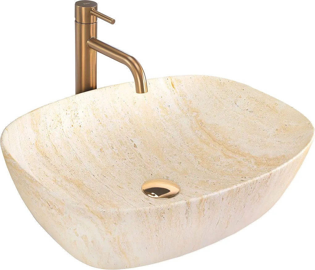 Opzetwastafel Rea Freja Travertine Matt