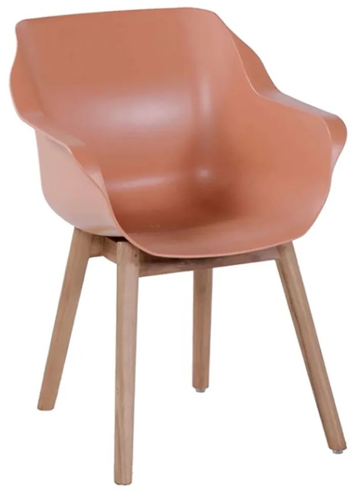 Hartman Sophie dining tuinstoel italian terra met teakpoot - per 4 stoelen - ACTIE 3+1