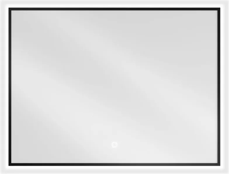 Mexen Erma verlicht badkamer spiegel 80 x 60 cm, LED 6000K, anti-condens, zwarte lijst - 9814-080-060-611-70