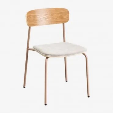 Set Van 4 Wilpier Stapelbare Eetkamerstoelen Roze – Hazelnoot - Sklum