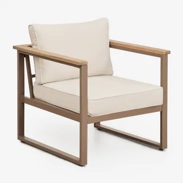 Lipov Aluminium Fauteuil Moka Bruin - Sklum