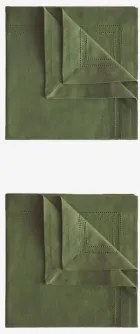 Set Van 2 Servetten Van Katoen Eirsen Groen – Intens Olijf - Sklum