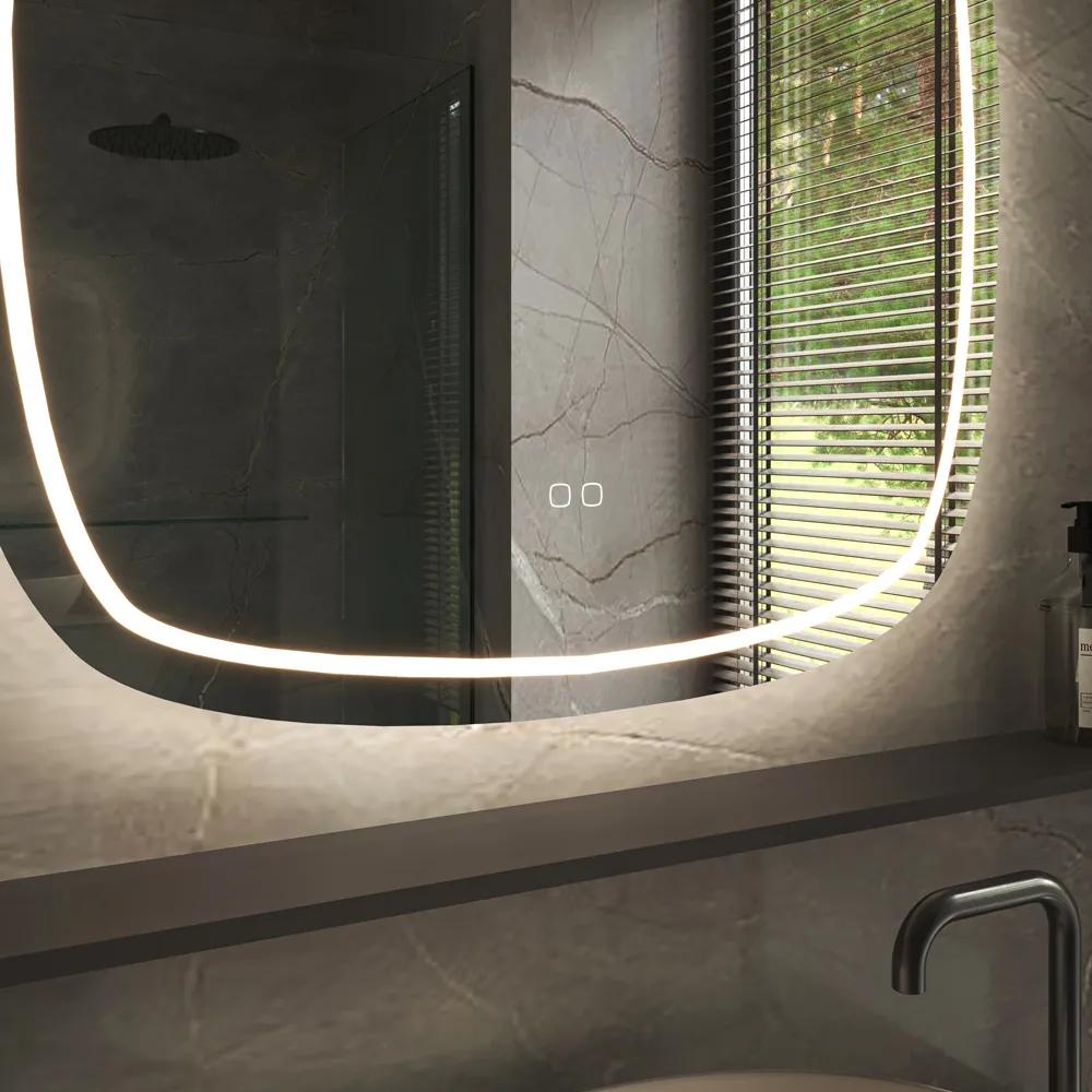 Hipp Design Phantom Deens ovale spiegel met verlichting en verwarming 60x60cm