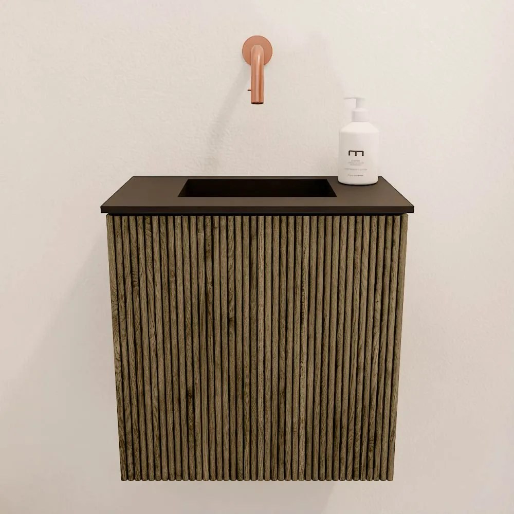 Mondiaz Joya 40cm toiletmeubel dusk met wastafel faye midden zonder kraangat urban