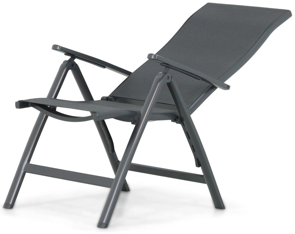 Tuinset 6 personen 220 cm Aluminium/textileen Grijs Hartman Sitges/Mateo
