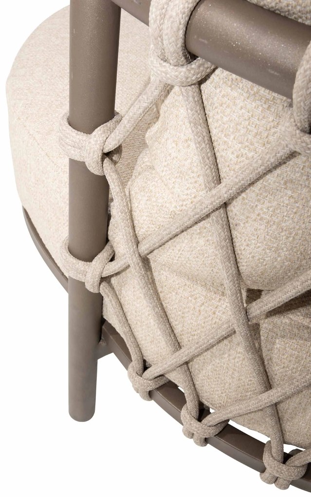 4 Seasons Outdoor Ezra chaise loungebank terre met love island Loungebank   bruin weerbestendig