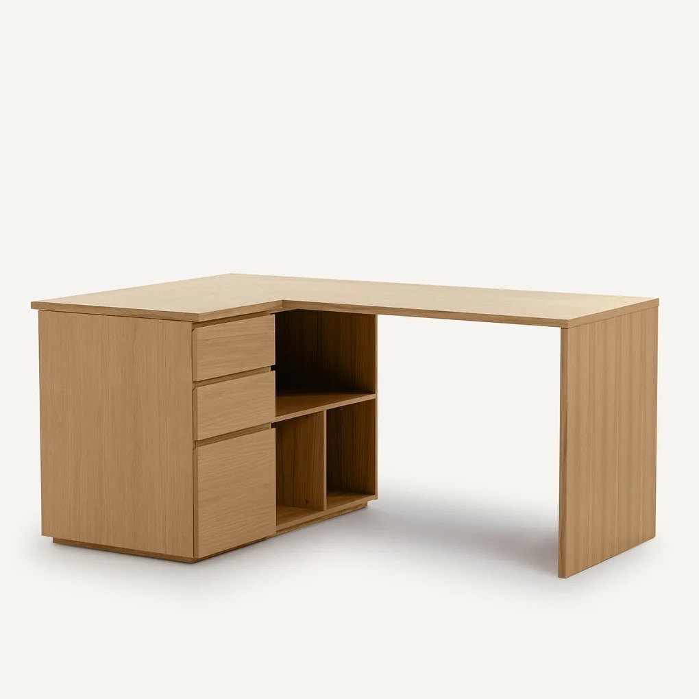 Dubbele bureaukast in fineereik, Working