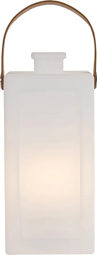 Moderne tafellamp wit flame effect oplaadbaar IP44 - Stard