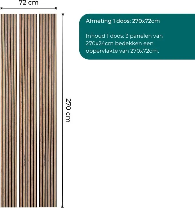 AKU Paneel EPS Rustic Oak XL 270x72cm