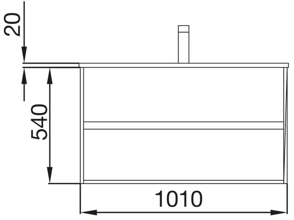 Muebles Project badkamermeubel hoogglans wit 100cm