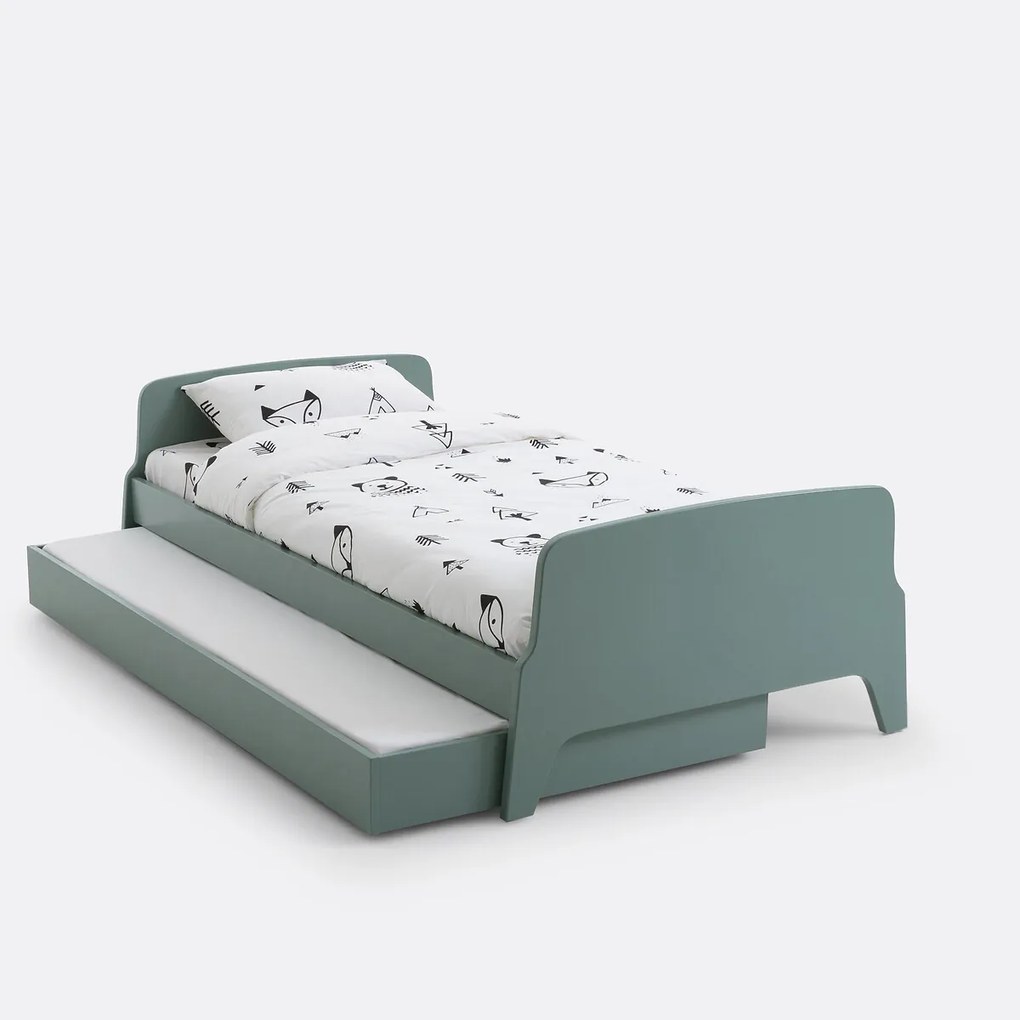 Bedlade in retro vintage stijl, 1 persoon, Adil