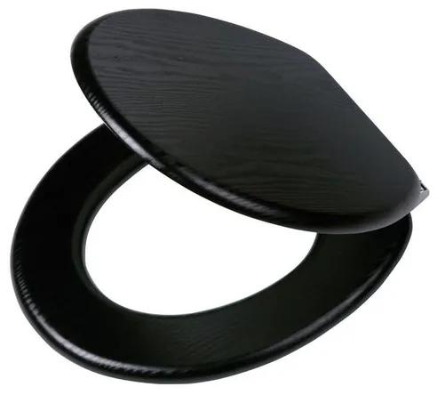 Tiger Toiletbril Blackwash Softclose FSC MDF Zwart 37.5x5.5x43cm 252030746