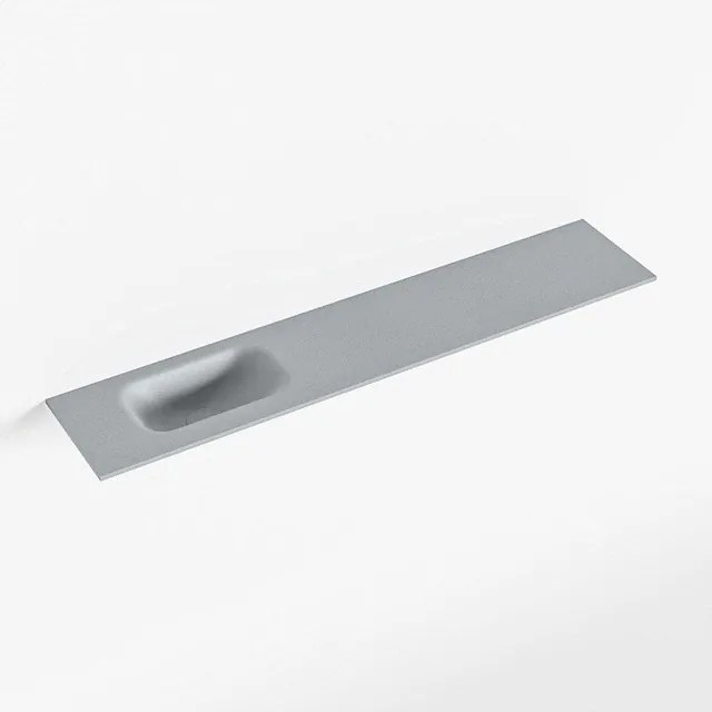Mondiaz EDEN Fontein - 110x23x0.9cm - wasbak Links - zonder kraangaten - voor toiletmeubel - Solid surface - Plata F50123Plata