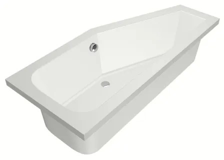 Xenz Lagoon Hoekbad - 170x75x48 - afvoer Midden - Rechts - Compact - acryl - wit mat 6983-03