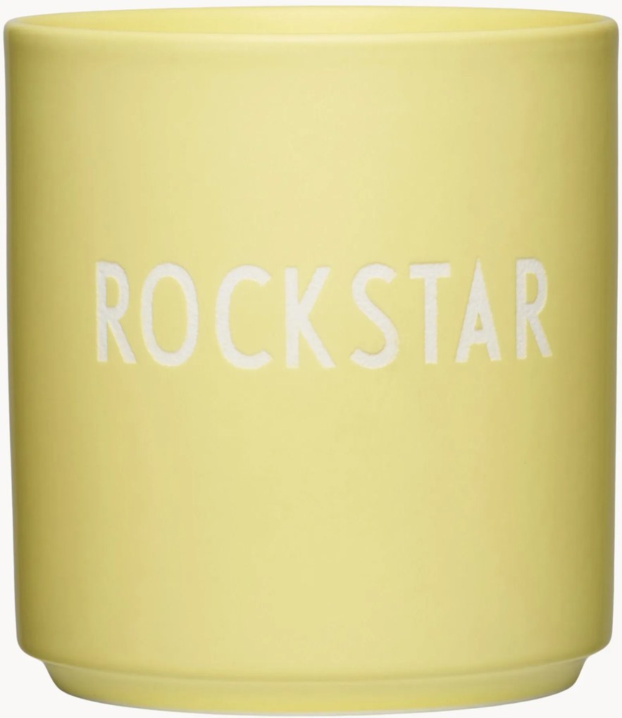 Kopje Favourite Rockstar met opschrift