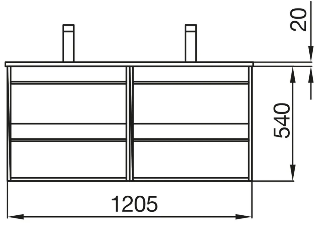 Muebles Resh badkamermeubel 120cm wit mat staand met zwarte wastafel zonder kraangaten