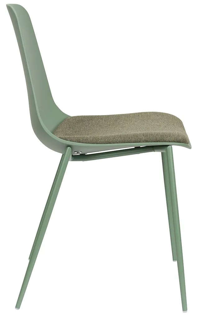 Kunststof Stoel Met Zitkussen Stapelbaar Groen