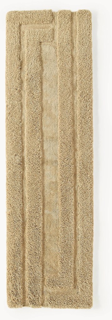 Pluizige hoogpolige loper Genève met verhoogde hoog-laag structuur