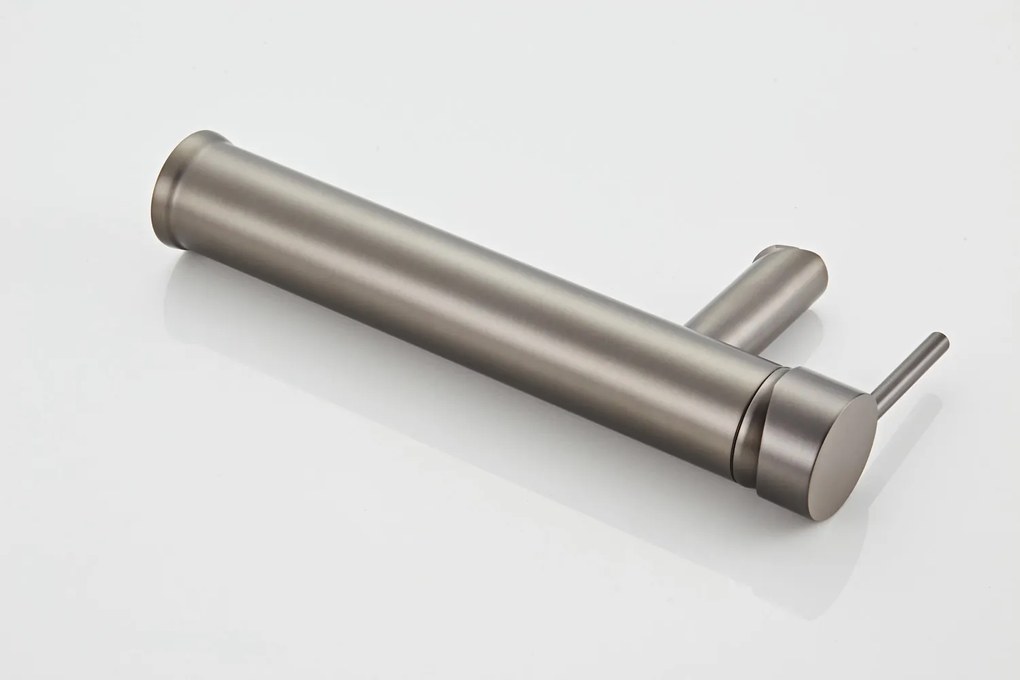 Saniclear Iron verhoogde wastafelkraan verouderd ijzer - gunmetal
