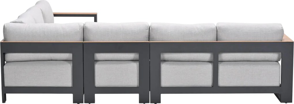 Garden Impressions Malakka loungebank 4-delig - light teak look