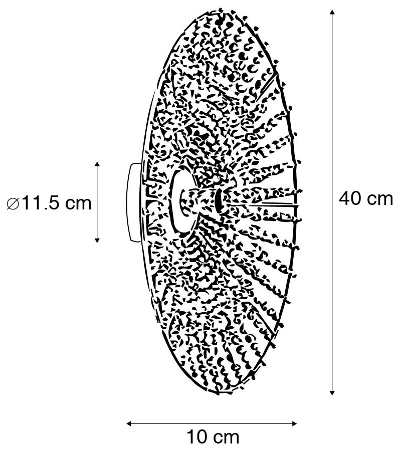 Oosterse wandlamp beige met kralen - Moti