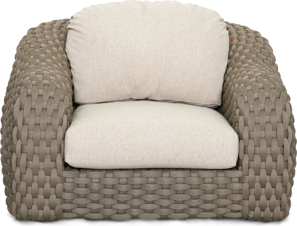 Stoel en Bank Loungeset 5 personen Rope Taupe  Santika Furniture Santika