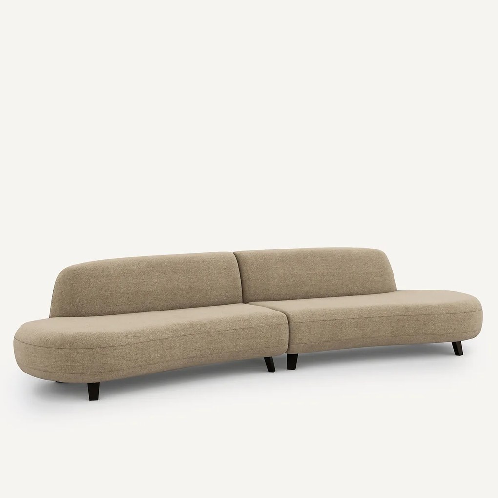 6-zits bank, in gerecycled chenille, Rosebury